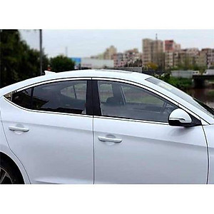 Viền Cong + Nẹp Chân Kính Inox Dành Cho Accent 2018 2019 2020 chất liệu inox 304