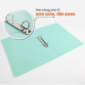 Bìa Còng O2 Switch ON AO+, Nhựa PP/ A4, 2 Nhẫn O (2.6cm/ 3.2cm)