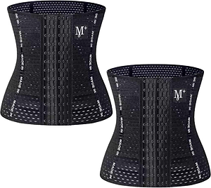 Bộ 2 Gen Nịt Bụng Mẫu Mới M+ Với 6 Nấc Cài Cao Cấp - 4 Thanh Thép Chống Cuộn - Đai Nịt Bụng Giảm Mỡ Sau Sinh Mã G02-2