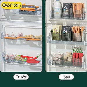 Hộp Đựng Thực Phẩm Tủ Lạnh, Hộp Bảo Quản Hành Tỏi Rau Củ Có Móc Treo Dán Tường Tiện Lợi - HÀNG CHÍNH HÃNG MINIIN