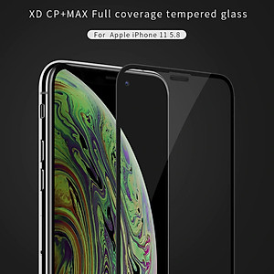 Miếng dán cường lực 3D full màn hình cho iPhone 11 6.1 inch / iPhone XR hiệu Nillkin XD CP + Max (Mỏng 0.23mm, Kính ACC Japan, Chống Lóa, Hạn Chế Vân Tay) - Hàng chính hãng