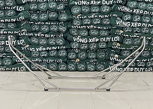 KHUNG VÕNG XẾP DUY LỢI INOX - CỠ ĐẠI (KHÔNG BAO GỒM VÕNG LƯỚI) - TẶNG 10 MÓC ÁO KÉP NHỰA CAO CẤP DUY LỢI