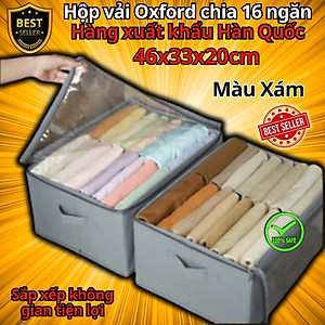 Hộp vải đựng quần áo chia 9 ngăn - 16 ngăn đa năng D Danido - Khay đựng đồ 9 ngăn tiện ích, chất liệu cao cấp vải không dệt có nắp, an toàn môi trường