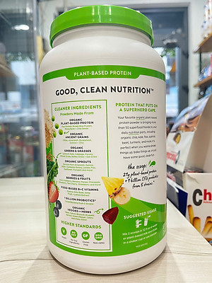 Date 03/27 Bột đạm thực vật và protein hữu cơ Orgain Mỹ Vị Chocolate 1220g - Organic Protein & Superfoods