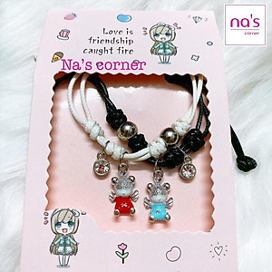 NHIỀU MẪU - Vòng tay lắc tay dây bện cặp đôi đen trắng (2 cái)