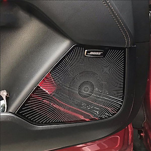 Ốp trang trí, bảo vệ màng loa dành cho xe Mazda CX-8, CX8 vân phay xước