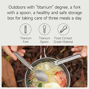 Muỗng Nĩa Xiaomi Youpin Nextool Bằng Thép Không Gỉ Tiện Lợi Cho Dã Ngoại Hàng nhập khẩu