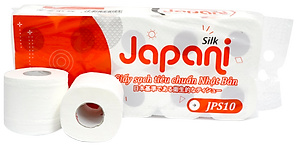 Giấy vệ sinh 3 lớp cao cấp có lõi JAPANI SILK | Thế Giới Giấy | 100% bột giấy nguyên sinh | 10 cuộn
