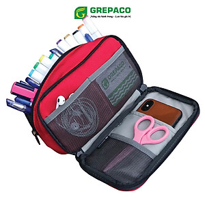 Túi Hộp Đựng Bút Viết Grepaco Bằng Vải Bố Canvas Tote Đẹp Nhiều Ngăn Size Lớn Đa Năng Dành Cho Học Sinh, Sinh Viên, Dân Văn Phòng Đựng Dụng Cụ Đồ Dùng Học Tập, Mỹ Phẩm, Phụ Kiện Đồ Cá Nhân – Hàng Chính Hãng