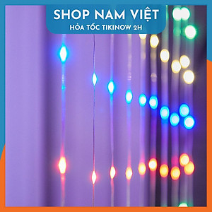 Dây Led Rèm Hạt Gạo Chống Nước, Hiệu Ứng Thác Nước, Trang Trí Ngoài Trời