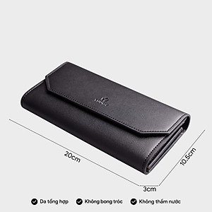 Ví Yuumy ( Thời trang nữ nắp gập kiểu cầm tay dáng dài - Ví da Seasand YV76 )