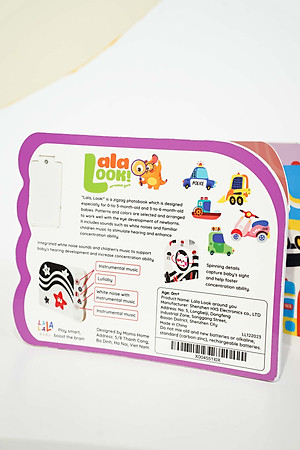 Sách âm thanh Lalalook đồ chơi kích thích thị giác não bộ phát triển cho bé sơ sinh Lalala baby