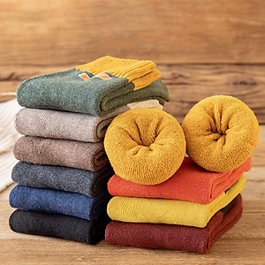 Combo 5 đôi tất Mianxi Unisex lót lông siêu ấm áp giữ nhiệt rất tốt