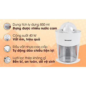 Máy Vắt Cam Sharp EJ-J408-WH (40W) - Hàng Chính Hãng