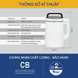 Máy Làm Sữa Hạt Đa Năng Bluestone SMB-7329 (1.3 Lít) - Hàng Chính Hãng