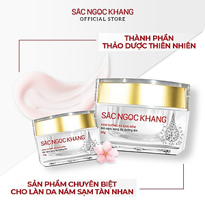 Kem Dưỡng Da Ban Đêm Sắc Ngọc Khang 30g giúp dưỡng ẩm, hỗ trợ mờ thâm nám, sạm, tàn nhang