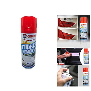 Chai xịt vệ sinh tẩy keo băng dính nhựa đường cho ô tô xe máy Getsun 450ml (Trắng)