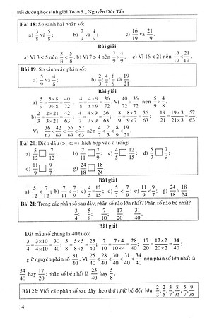 Sách Bồi Dưỡng Học Sinh Giỏi Toán Lớp 5 Theo Chuyên Đề Phân Số - Tỉ Số
