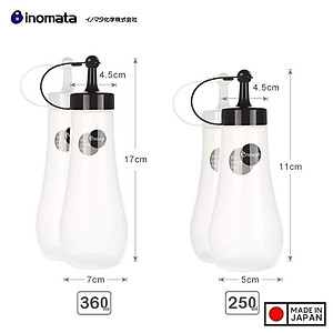 Chai đựng gia vị, nước sốt Inomata Enough (250ml/360ml) - Hàng nội địa Nhật Bản |#nhập khẩu chính hãng| |#Made in Japan|