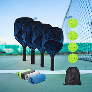 4 Pieces Professional Pickleball Paddles Pickleball Rackets with Bag Pickleball Paddle Gifts for Men Women