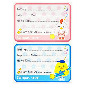 Nhãn Vở Tomo NT-TOM12 (12 Nhãn Vở)