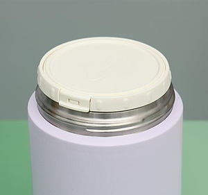 Bộ 2 hộp cơm giữ nhiệt LocknLock New Tower Vacuum Lunch Box LHC8055VOL thép không gỉ 304 kèm muỗng và họa tiết trang trí