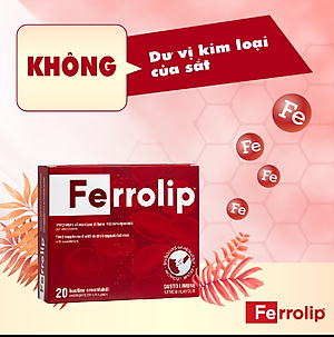 Sắt Bột Buccal Tan Ngay Trong Miệng Ferrolip Hộp 20 gói giành cho người thiếu máu đặc biệt các mẹ sau sinh