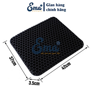 Đệm ngồi 3D Silicon EMA thế hệ 3 cao cấp - Cấu trúc tổ ong thông minh - Chống đau mỏi trĩ, xương cụt, thâm mông, xệ mông cho dân văn phòng, lái xe, sinh viên