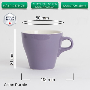 Ly sứ Origami Latte Cup 250ml uống trà cà phê