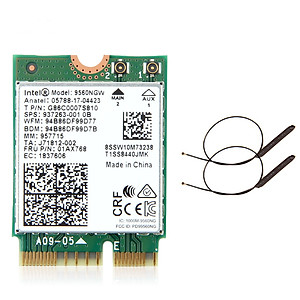 Dual Band 1.73Gbps Wifi Card For Intel 9560 9560NGW Wireless Bluetooth 5.0 NGFF M.2 Key E 2.4G/5Ghz with Antennas For Desktop
