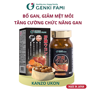 Viên Uống Bổ Gan Kanzo Ukon Genki Fami Nhật Bản, Hỗ Trợ Giải Độc, Tăng Cường Chức Năng Gan (90 viên/30 ngày)
