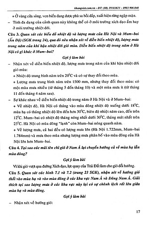 Sách Bồi Dưỡng Học Sinh Giỏi Địa Lí Lớp 7 (Tái Bản)