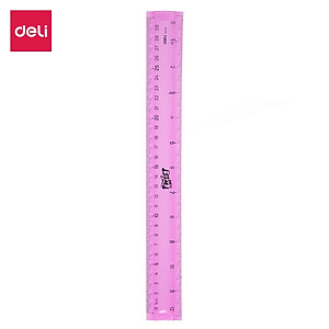 Thước kẻ nhựa dẻo EcoPVC 30cm Deli - Màu ngẫu nhiên - 1 cây - E6209