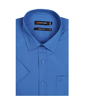 Áo sơ mi nam tay ngắn form suông vạt ngang Khatoco A1MN468T2-CNMK524-2605-N