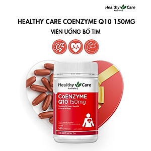 Bổ tim Úc Healthy Care CoEnzyme Q10 150mg giúp duy trì sức khỏe tim mạch, nâng cao sức khỏe chung - OZ Slim Store