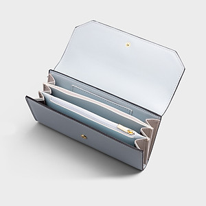 Ví Yuumy ( Thời trang nữ nắp gập kiểu cầm tay dáng dài - Ví da Seasand YV76 )