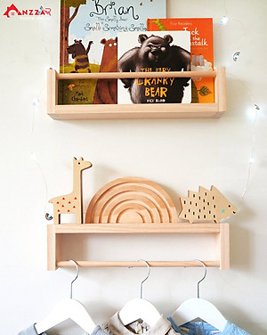 Kệ gỗ treo tường trang trí, kệ gỗ treo tường chữ u trang trí phòng khách, phòng ngủ