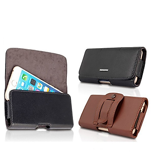 Case bao da đeo nịt da thật cho iPhone 11 12 13 14 Pro Max / 14 Plus / Note 20 / S22 / S23 ultra và các dòng máy từ 6.7 inch trở xuống hiệu HOTCASE Nuoku Elegant and Royal phiên bản đeo thắt lưng - có ngăn đựng thẻ, nắp gập hít nam châm  - Hàng nhập khẩu