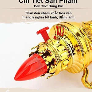 Cặp Đèn Thờ Vĩnh Cửu Sử Dụng Pin - Combo 2 Đèn Bàn Thờ Đẹp, Tôn Nghiêm Decor Decor Phòng Trang Trí Nhà