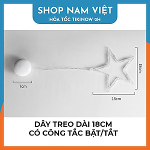 Dây Đèn Led Treo Hình Bông Tuyết, Chuông, Trăng Sao Trang Trí Giáng Sinh - Chính Hãng NAVIVU