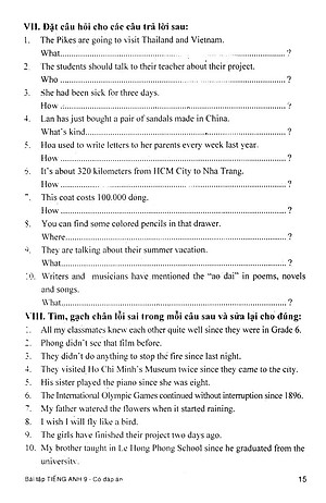 Sách Bài Tập Tiếng Anh Lớp 9 ( Có Đáp Án )