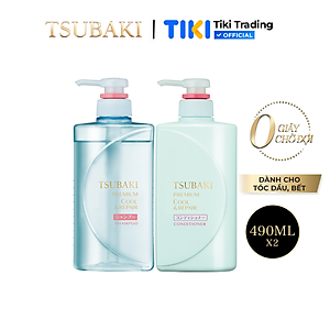 Bộ Đôi TSUBAKI Sạch Dầu Mát Lạnh (490ml/chai)