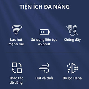 Máy Hút Thổi Bụi Không Dây MK367 kèm phụ kiện hút bụi - Hàng chính hãng