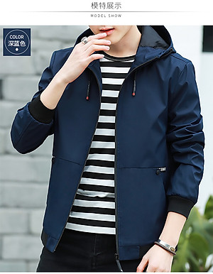 Áo khoác dù nam 2 lớp có nón thời trang SITAKI cao cấp AKD23