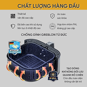 Nồi Chiên Không Dầu Điện Tử BlueStone AFB-5880 (5,5 Lít) - Hàng Chính Hãng
