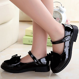 Giày Phong Cách Vintage Cực Xinh Cho Bé Gái 3 - 12 Tuổi G3 - Đen