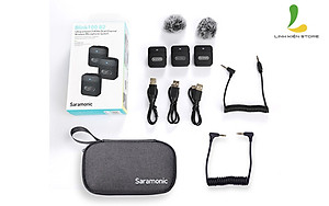 Micro thu âm Saramonic Blink 100 B2 - Micro ghi âm công nghệ truyền tín hiệu 2.4GHz khử tiếng ồn thông minh - Hàng nhập khẩu