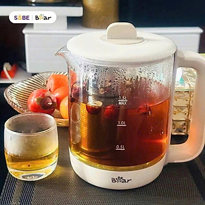 Ấm điện siêu tốc thủy tinh kiêm bình pha trà SB-PT15K dung tích 1.5 lít công suất 1000W- Hàng chính hãng