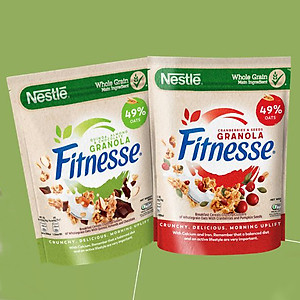 Ngũ cốc ăn sáng Fitnesse Granola Diêm Mạch, Hạnh Nhân & Sô Cô La (gói 300g)