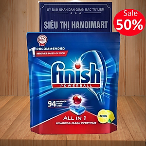 "FINISH TÀI TRỢ" VIÊN RỬA BÁT FINISH ALL IN ONE MAX 10 TÁC DỤNG - HƯƠNG CHANH